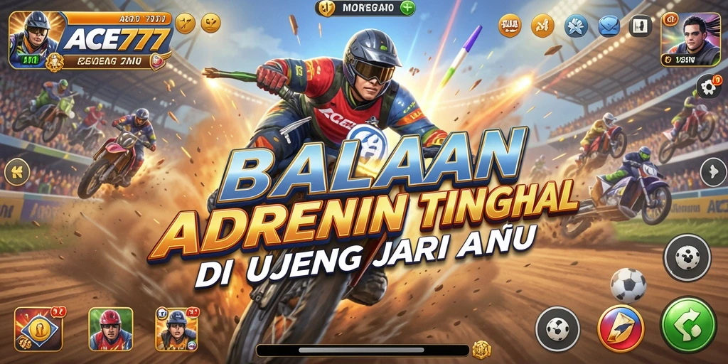 Tampilan aksi balapan mendebarkan dalam ACE777.