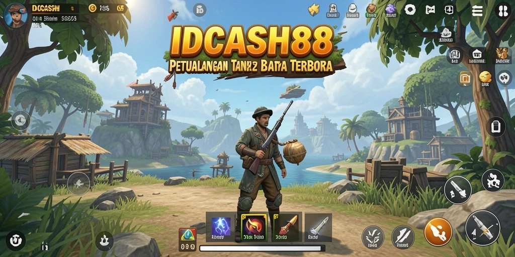 Tampilan menakjubkan dari dunia terbuka IDCASH88 saat gameplay.