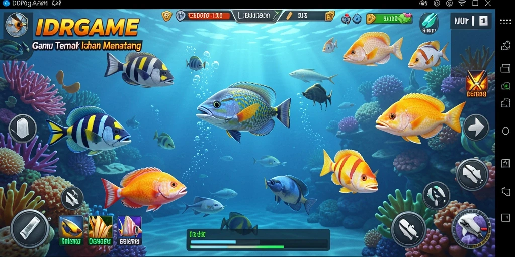 Tampilan menarik dari gameplay Tembak Ikan di IDRGAME.