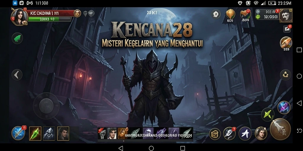 Screenshot KENCANA28 menampilkan suasana mencekam dalam permainan.
