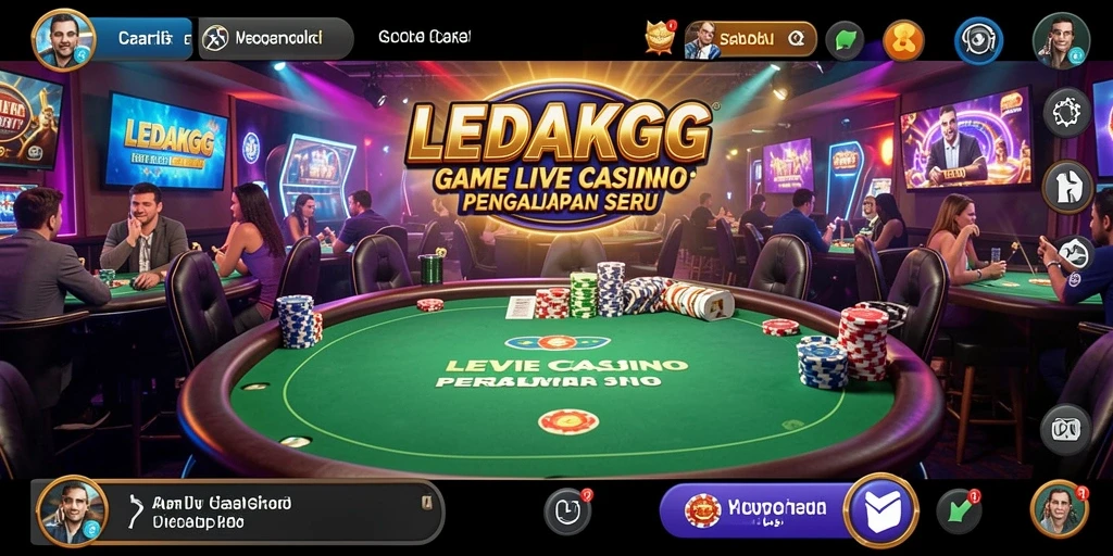 Tangkapan layar gameplay live casino LEDAKGG yang seru.