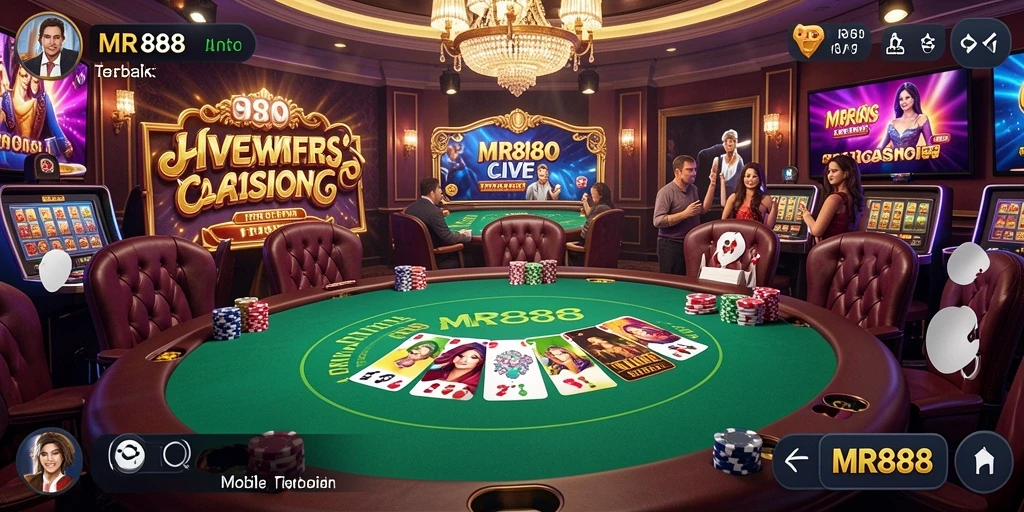 Tampilan seru gameplay Live Casino MR888 dengan dealer profesional.