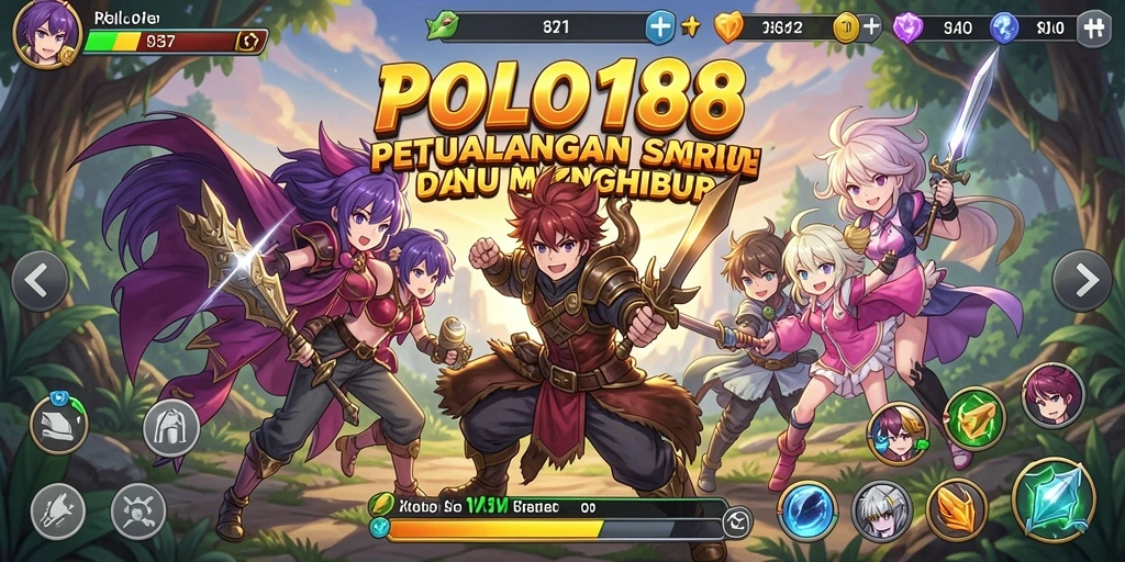 Screenshot gameplay POLO188 menampilkan pertarungan seru dengan karakter Anime.