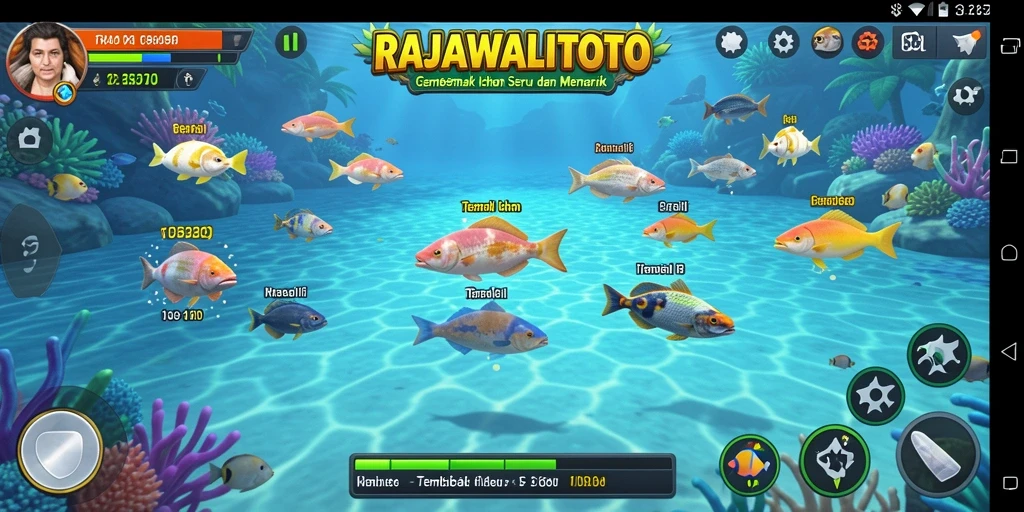 Screenshot RAJAWALITOTO menampilkan aksi menembak ikan yang seru.