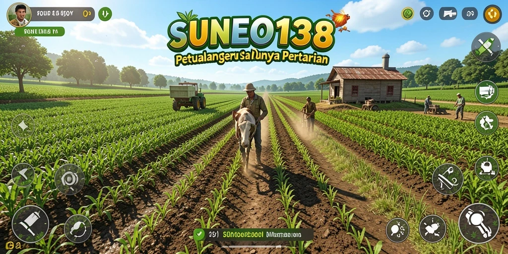 Tampilan gameplay SUNEO138 yang menarik dengan berbagai aktivitas pertanian.