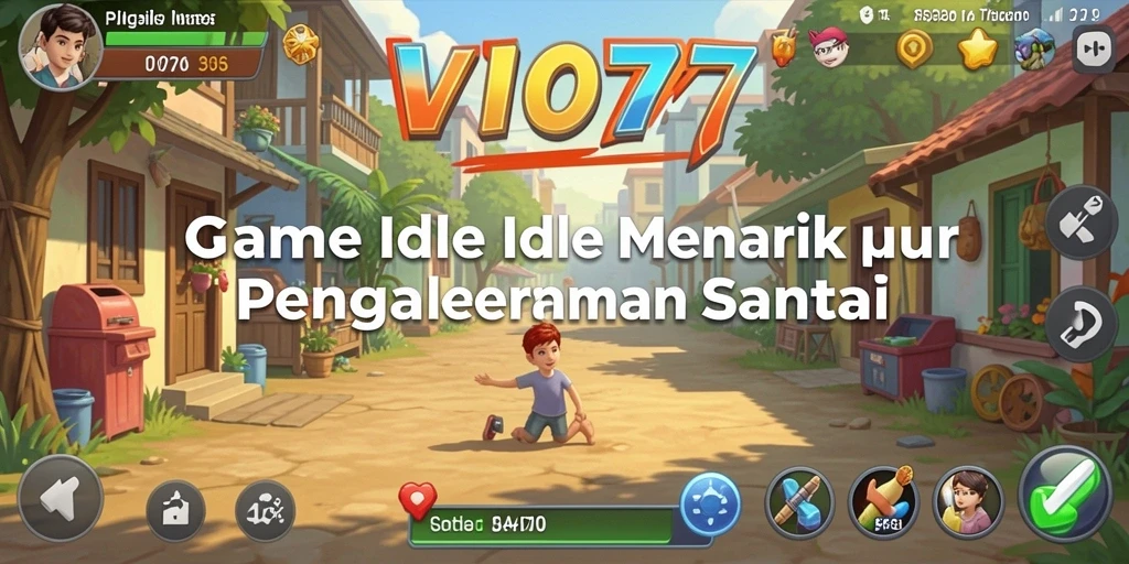 Tampilan gameplay Idle VIO77 yang sederhana dan menarik.