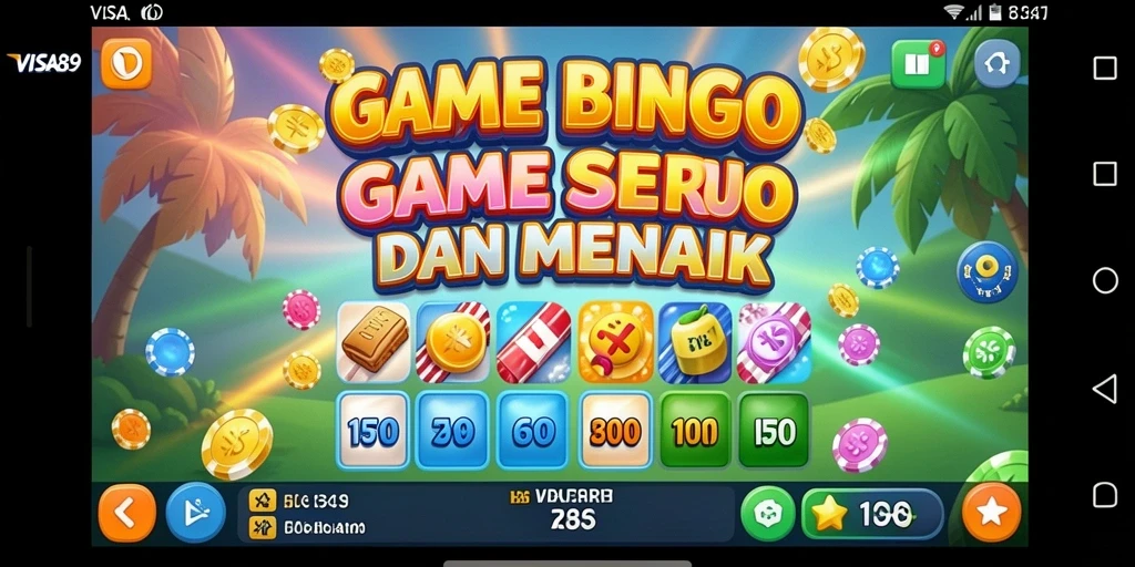Tampilan gameplay seru dalam aplikasi Bingo VISA89.